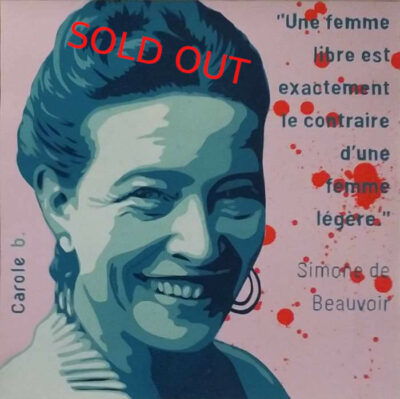 Simone-de-Beauvoir-la-féministe-Carole-b-Sold-Out-Ybackgalerie-ARTree