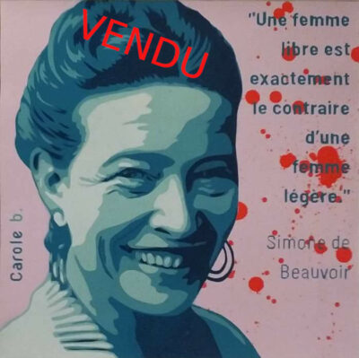 Simone-de-Beauvoir-la-féministe-Carole-b-Vendu-Ybackgalerie-ARTree