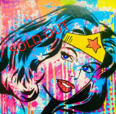 the-Smile-of-Wonder-Woman-Sold-Out-Street-Art-Urbain-Sara-Chelou-Ybackgalerie-ARTree