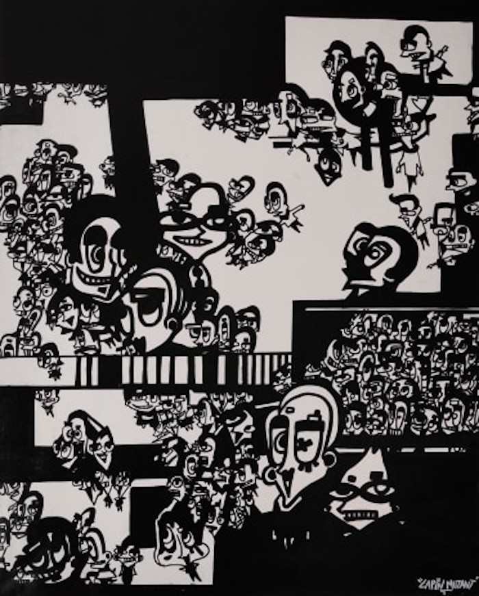 Lapin-mutant-toile-street-art-urban-art-ville-refuges-2020-ARTree-Ybackgalerie