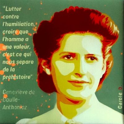 Geneviève-De-Gaulle-Anthonioz-l'humaniste-pochoir-Carole-b-Ybackgalerie-ARTree
