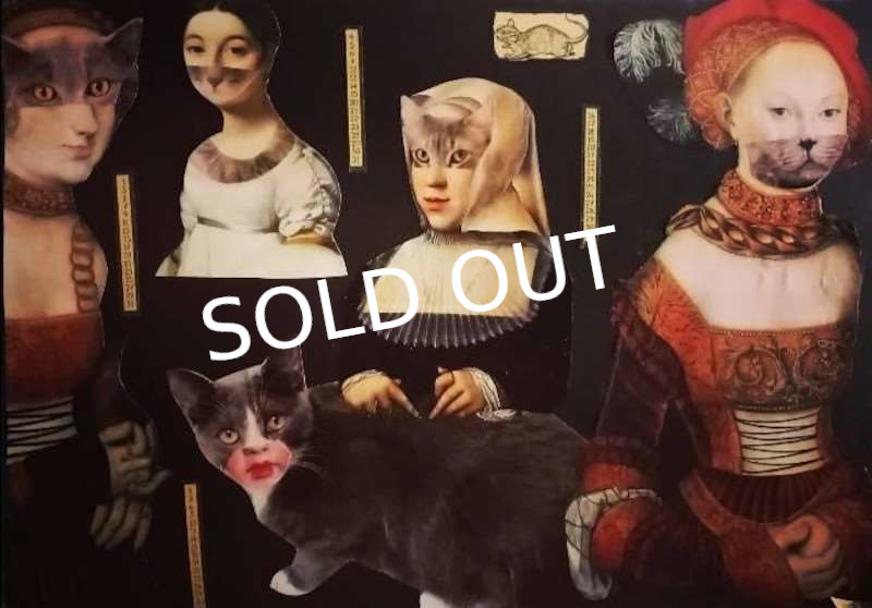 Shori-Artiste-Collagiste-cat-ladies-Sold-Out-ARTree-Ybackgalerie